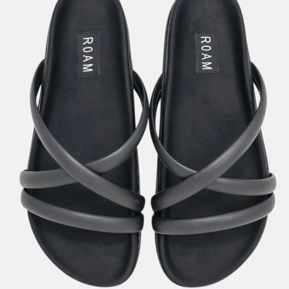 ROAM NWT Womens Tubey Sandals Black - Picture 1 of 4